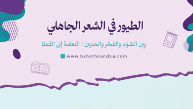 الطيور في الشعر الجاهلي