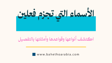 الأسماء التي تجزم فعلين