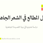 غزل المطالع في الشعر الجاهلي
