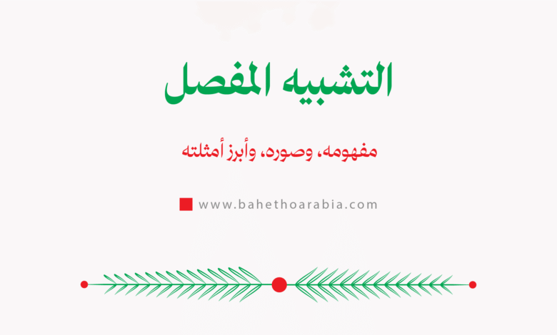 التشبيه المفصل