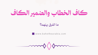 الفرق بين كاف الخطاب والضمير الكاف
