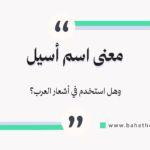 معنى اسم أسيل