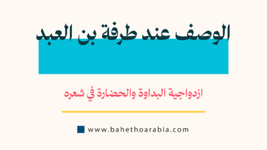 الوصف عند طرفة بن العبد