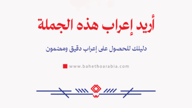 أريد إعراب هذه الجملة