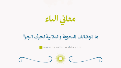معاني الباء