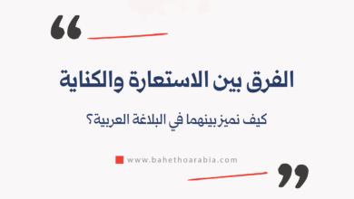 الفرق بين الاستعارة والكناية