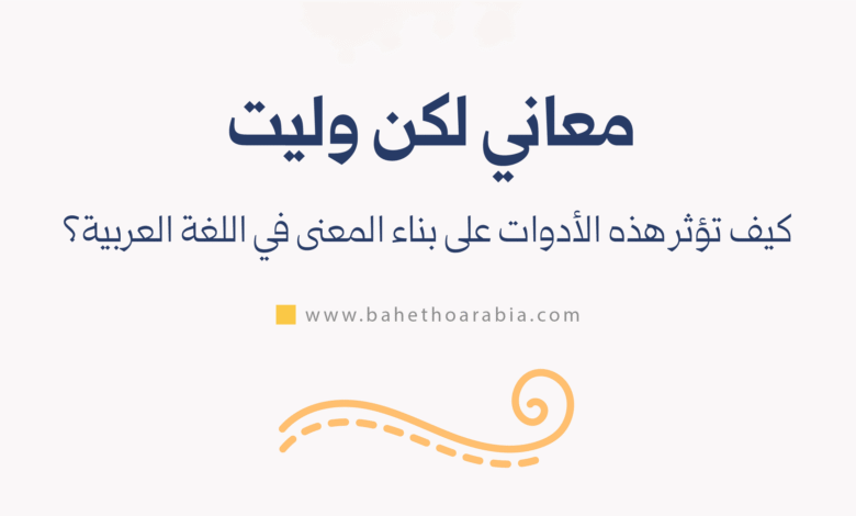 معاني لكن وليت
