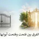 بوابتان متقابلتان ترمزان للفرق بين فتحت وفتحت أبوابها في القرآن الكريم - بوابة الجنة مفتوحة وبوابة النار مغلقة